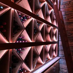 Wine storage behind the reception area...