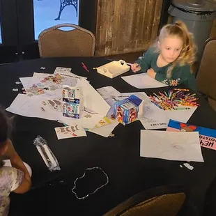 Our kids table at the back of the room