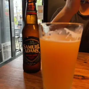 Bent Water Sluice Juice &amp; Sam Adams Boston Lager.