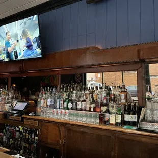 The original bar refinished