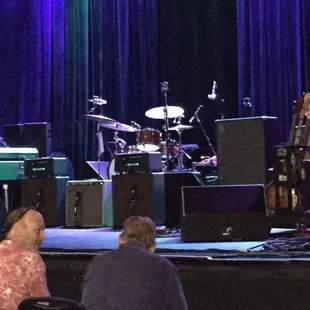 a band playing on stage