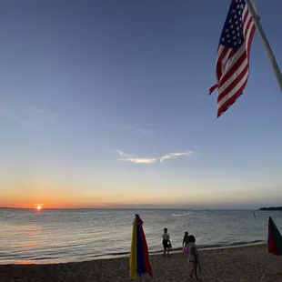 Beach sunset after a great dinner