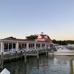 Marina side of the restaurant