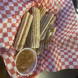 The defrosted and terrible tasting churros. You could break a tooth on these!