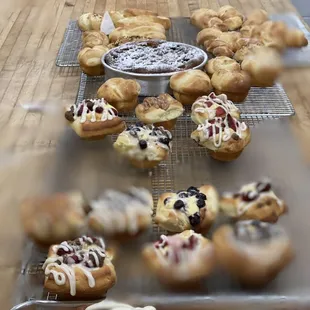 a variety of pastries