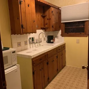 Kitchenette with supplies