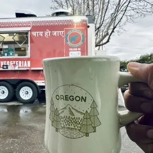 Ginger elaichi Chai in my reusable mug