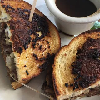 Braised Pot Roast Dip Sandwich