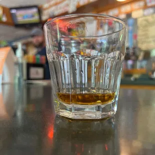 Blantons neat (almost gone)