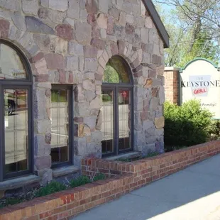 the entrance to the restaurant