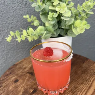 mezcal raspberry margarita