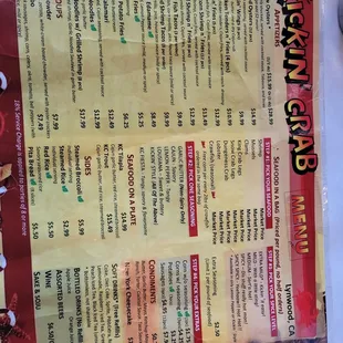 Full menu