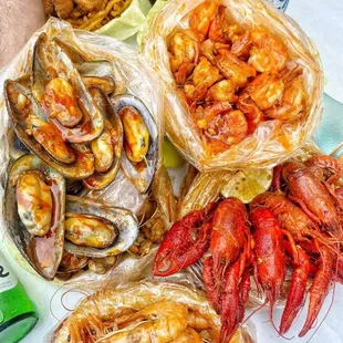 oysters, shellfish, food, mussels, oysters and mussels