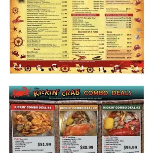 the menu and prices