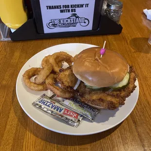 Breaded tenderloin sandwich.