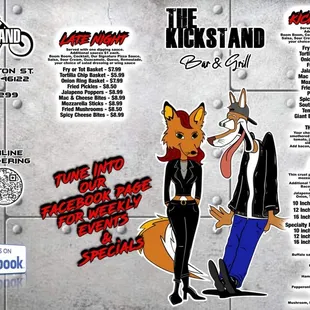 Our most updated menu