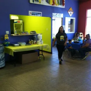 Complete with kitchen and smaller area for babies.