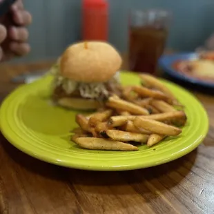 Catfish Sandwich with French Fries