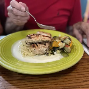 Grilled Chicken and Angel Hair Pasta