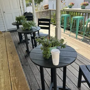 Lovely outdoor seating on the porch