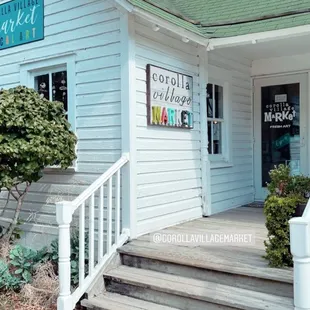 the front entrance of a coffee shop