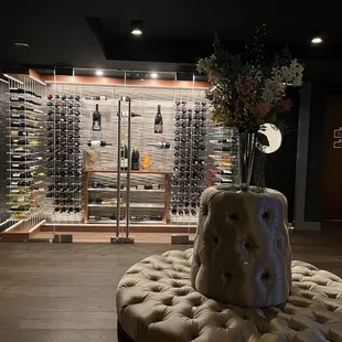 Wine cellar at the entrance