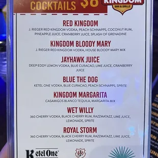 Solid cocktail lineup!