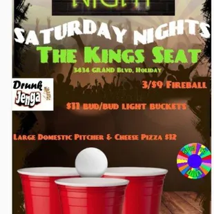 a flyer for game night