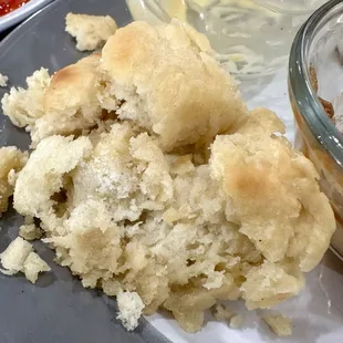 The biscuit was hard inside and was inedible.