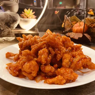 a plate of fried chicken