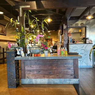 the interior of a restaurant