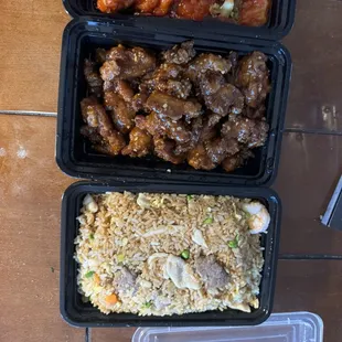Empress Shrimp - 312 Orange Chicken - 1001 Combo fried rice