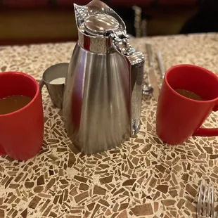 Fresh brewed coffee.