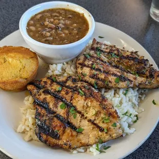 Grilled chicken breasts