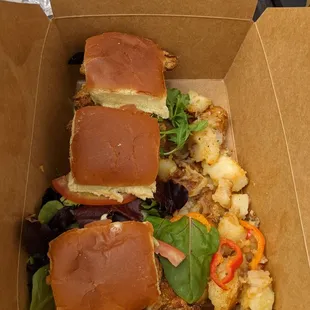Vegan catfish sliders (fried mushroom)