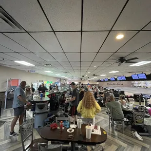 Packed bowling alley