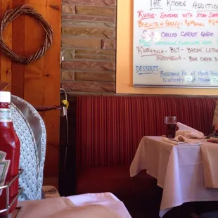 Yummy specials, be sure to try the BLT quesadilla.  Quiche was great too.