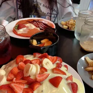 Special of the day: Cassata Cakes, Rosemary Potatoes, Cup of Fresh Fruit, Red Velvet Pancake