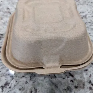 Take out container...no Styrofoam!!