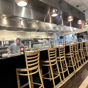 interior, sushi and sashimi