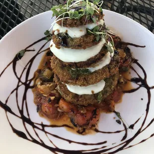 Crispy Eggplant Tower
