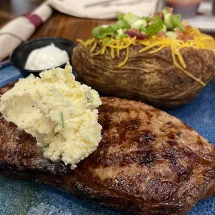 NY Steak and Baked Potato