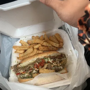 Philly Secure the Bag Cheesesteak Sandwich Combo
