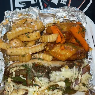 Secure the Bag Chicken Philly Sandwich Combo Food was Amazing