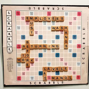 a scrabble game