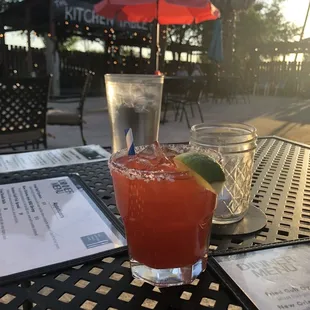 Strawberry margarita.