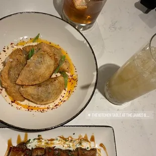 Pulled pork empanadas &amp; Duck Poppers