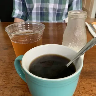 Coffee and Apple Juice