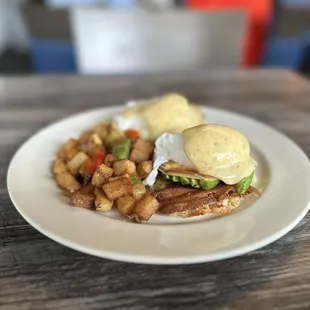 Avocado Bacon Melt Benedict