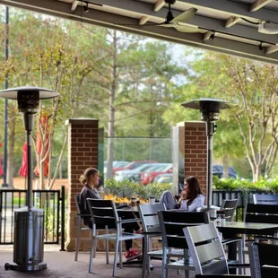 Patio complete with fireplace